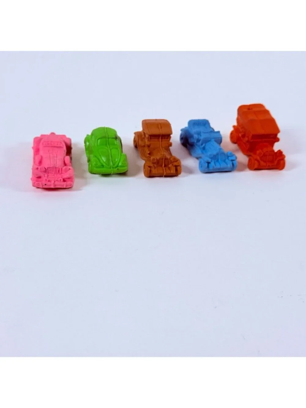 Vintage 1980s Diener Classic Cars Rubber Erasers Set of 5 USA Collectible